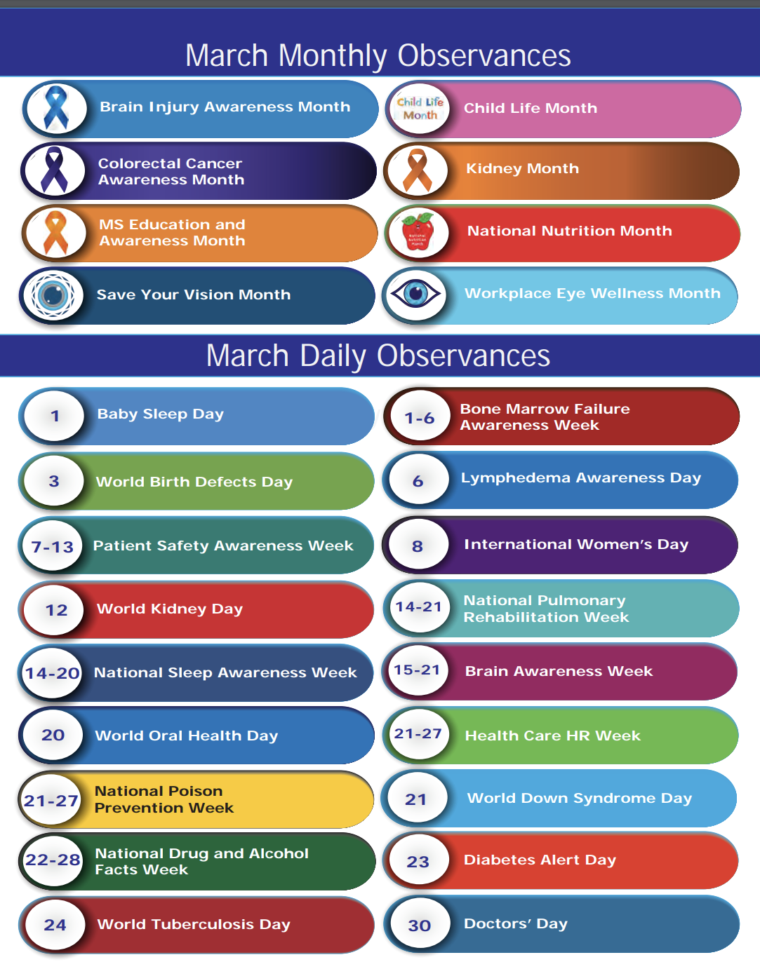 2023 National Wellness Calendar IAB Health Productions, LLC