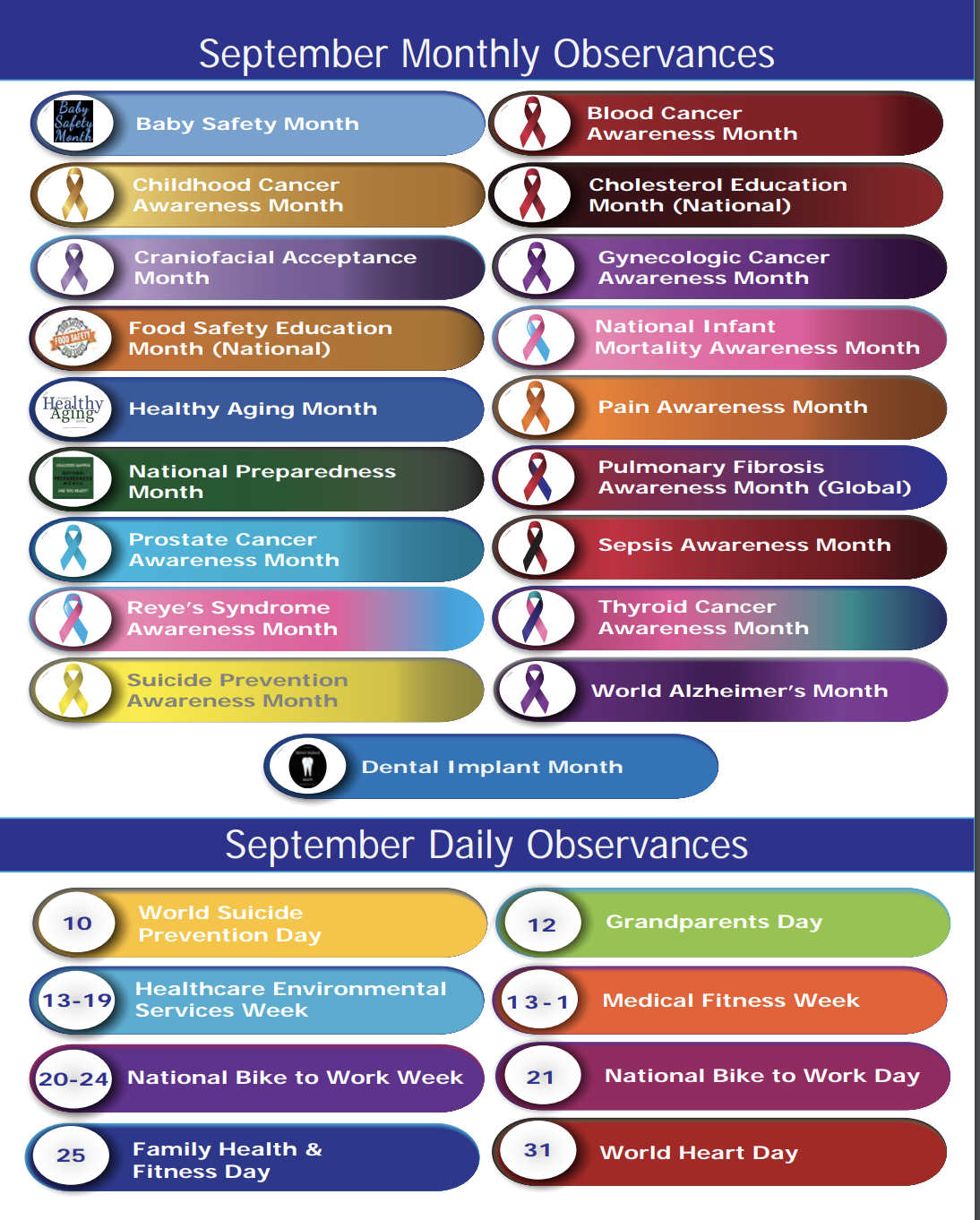 2023 National Wellness Calendar IAB Health Productions, LLC