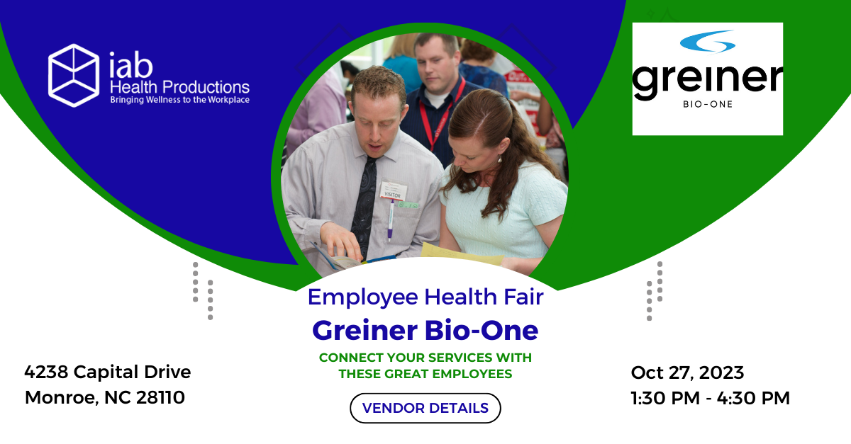 Greiner BioOne 2024 Employee Health Fair IAB Health Productions, LLC